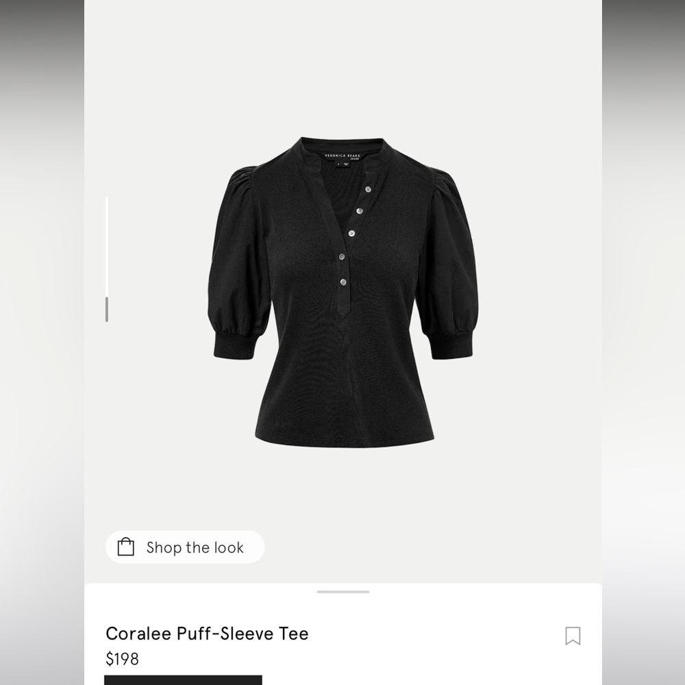 Veronica beard coralee top black